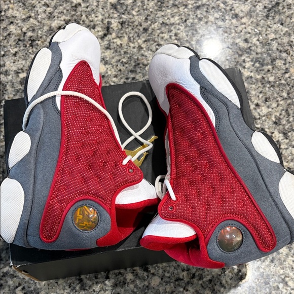 Jordan Kids Sneakers in Red and White - Picture 12 of 16